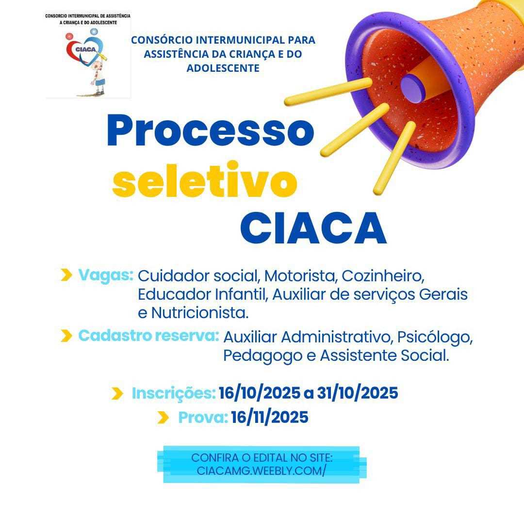 Ciaca CIACA abre Processo Seletivo Simplificado para profissionais de ...